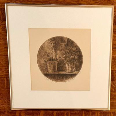 Framed Drawing Print by Mario Fallani (Italian, 1934 - 2014)