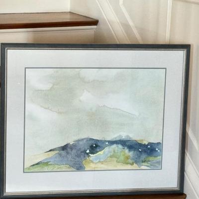 Original Framed Watercolor by Patricia Bratnober 

Measures 26.5” x 22” 