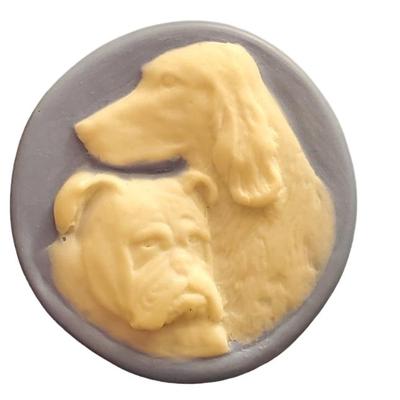 Jasperware Button Bulldog and Setter 