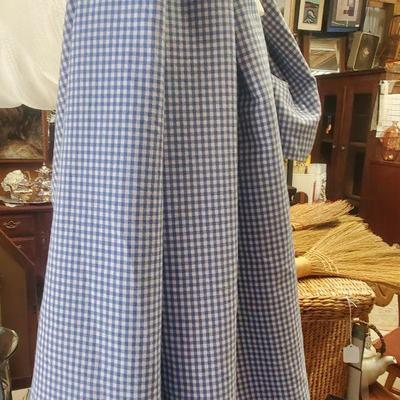 Blue Gingham Pottery barn valances