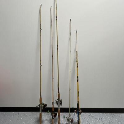 Lot 344 | 5 Vintage Penn Reels with Rods
