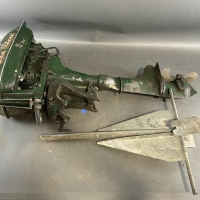 Lot 435 | Vintage Boat Motor & Anchor
