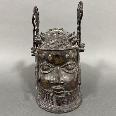 Lot 131 | Commemorative Benin Brass Oba Head
