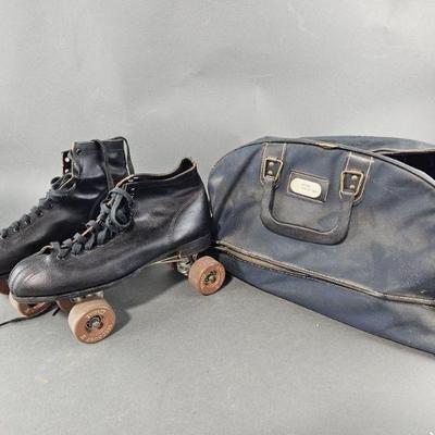 Lot 293 | Chicago Roller Skate Co.Size 9 Skates & Bag
