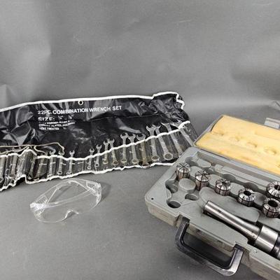 Lot 300 | Wrench Set, Chuck Set, Safety Glasses
