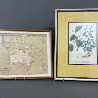 Lot 55 | Cruchley’s Map of Australia & 1700s Engraving
