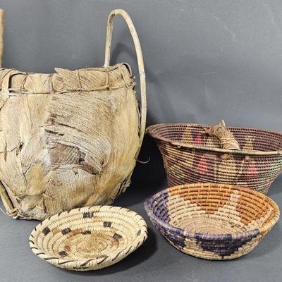 Lot 175 | Vtg Hand Made Woven Baskets Lot
