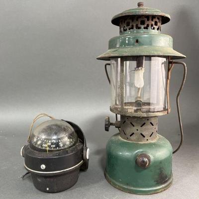 Lot 253 | Airguide Light Up Marine Compass & Oil Lamp
