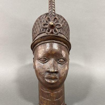 Lot 130 | Commemorative Benin Brass Oba Head
