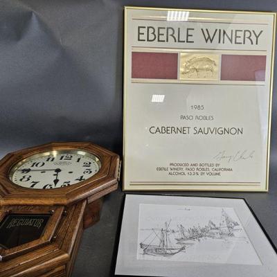 Lot 71 | Vtg Wooden Wall Clock and More
