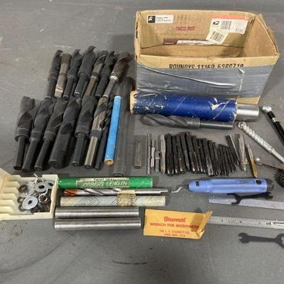 Lot 311 | Huge Drill Bits, Taps Medium to Small & More
