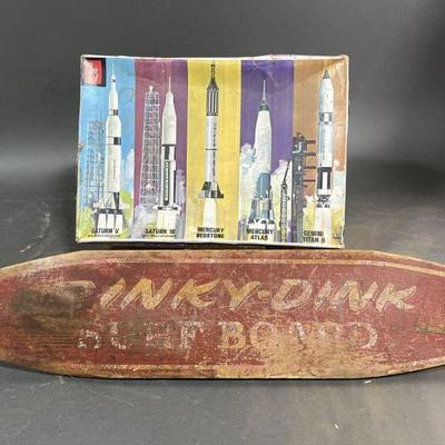 Lot 281 | Model Kit with 5 Rockets & Rinky Dink Skateboard
