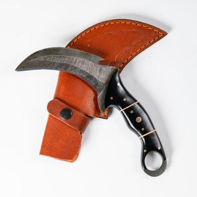 Lot 103b | Handmade Damascus Steel Karabit Knife
