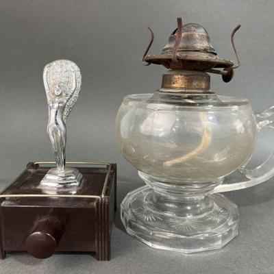 Lot 350 | Silent Flame Table Lighter & P.G&A Oil Lamp
