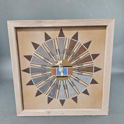 Lot 176 | Native American Sand Painted Clock
