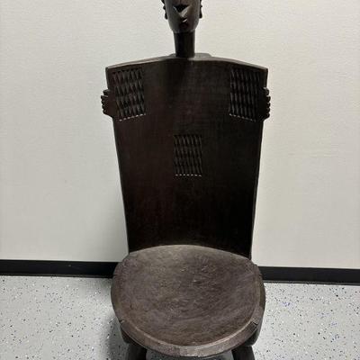 Lot 152 | One Carved Wood Makonde Chairs
