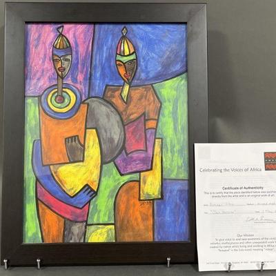 Lot 93 | Signed Mixed Media by Duminasi Sibisi
