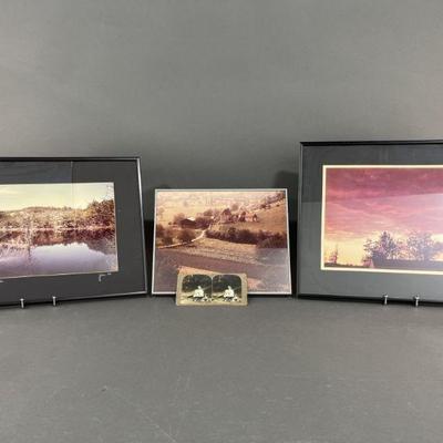 Lot 32 | Three Vintage Landscape Photos & Antique Photo
