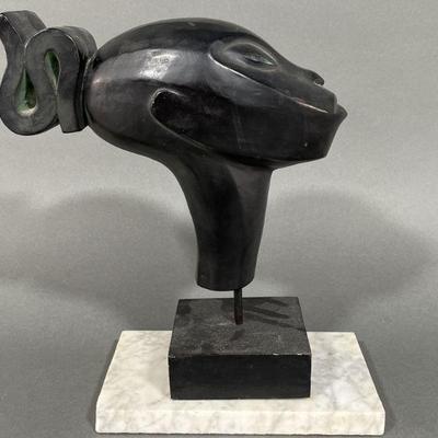 Lot 132 | Ceramic Head Mounted on Marble Fred Press
