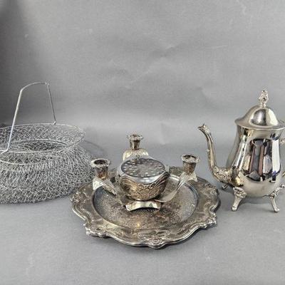 Lot 158 | Vtg Fishing Basket and More
