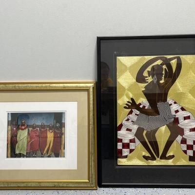 Lot 100 | Ivory Coast Silk Thread Art & Photo of Maasi
