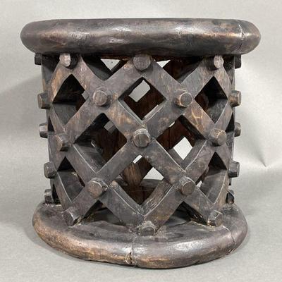 Lot 90 | Hand Carved Wood Stool From Cameroon
