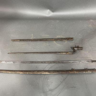 Lot 314 | Two Antique Bayonets Triangle & Engraved
