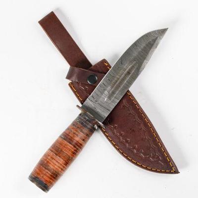 Lot 103s | Handmade Damascus Steel Knife
