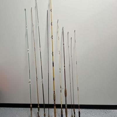 Lot 342 | Vintage Fishing Rods Metal & Plastic & Grips

