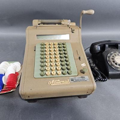 Lot 249 | Vtg National Adding Machine and More
