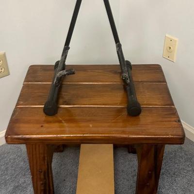 Side Table with Guitar stand