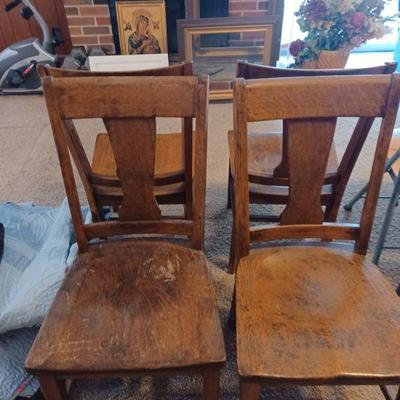 Wooden chairs