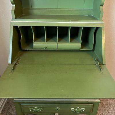 Sweet Green Secretarty
26" wide 15" deep, and 70.5" tall
 $185.00