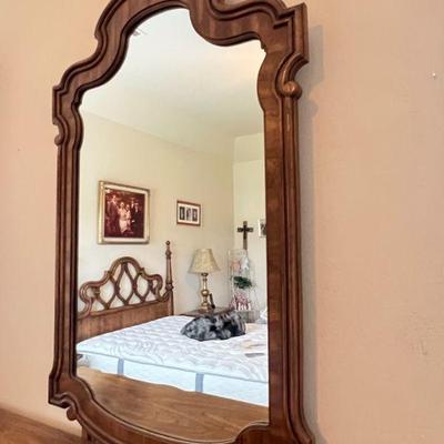 Dresser with Mirror by Burlington measuring 72" wide, 21" deep, and 33" tall without the mirror. 
$225