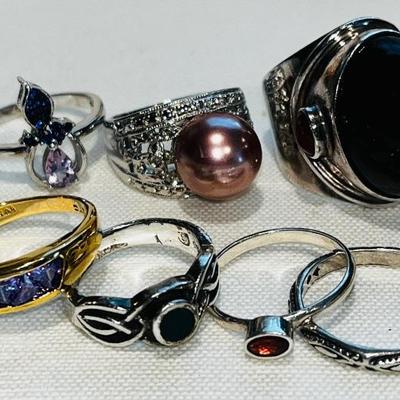 Sterling & Gemstones 
Ruby- Garnet- Onyx - Sapphire-Pearl