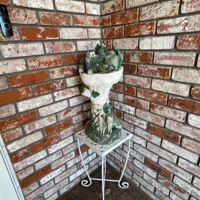 White metal Plant Stand 