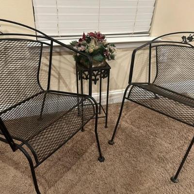 Iron Patio Chairs • $33 ea • (two available)