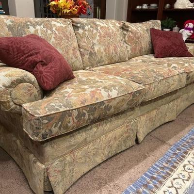 Three Cushion • Brocade • Sofa • 88”l • $90
