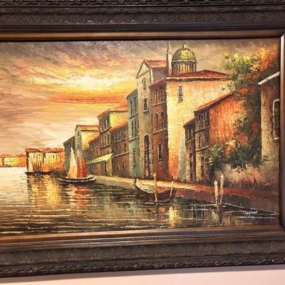 Original • Venice • Canal Scene • 24”h x 36”w (image size) • $165