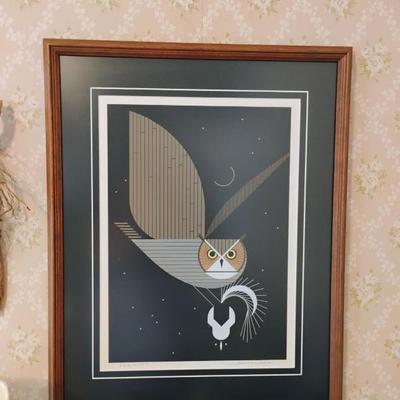 Charley Harper signed, limited edition serigraph 
"Pfwhoooooooooo!"