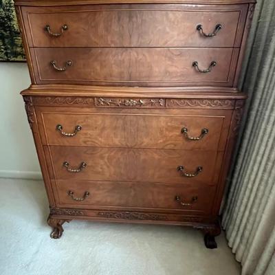 Amazing antique dresser w/matching bed