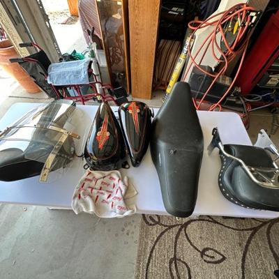 Tanks, seats, windshield 