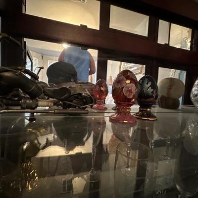 Fenton glass eggs 