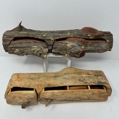 Uniquely Handcrafted Wooden Trinket Boxes (2)	