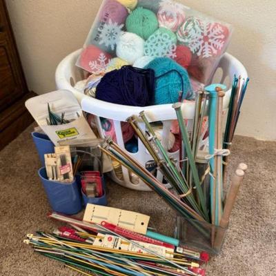 Huge Collection of Knitting & Crochet Supplies	