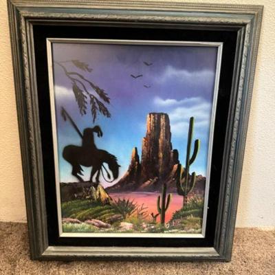 Lone Rider Sunset, End of Trail Signed Art Print	