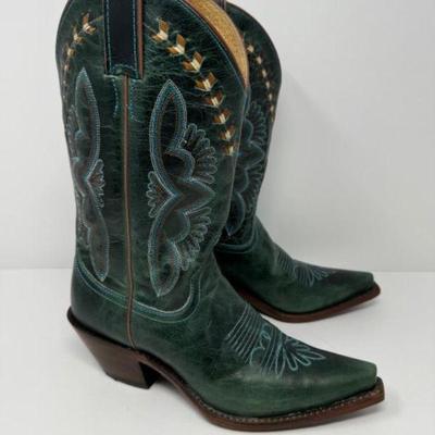 Justin Women's Turquoise Damiana Embroidered Boots - Size 7	