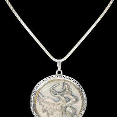 SALVADOR DALI "Leda and the Swan" Pendant Necklace