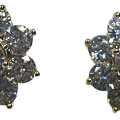Vintage 10k Gold Flower Earrings