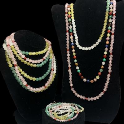 Collection Gold Filled Semi Precious Stone Necklaces, Bracelets, Strands